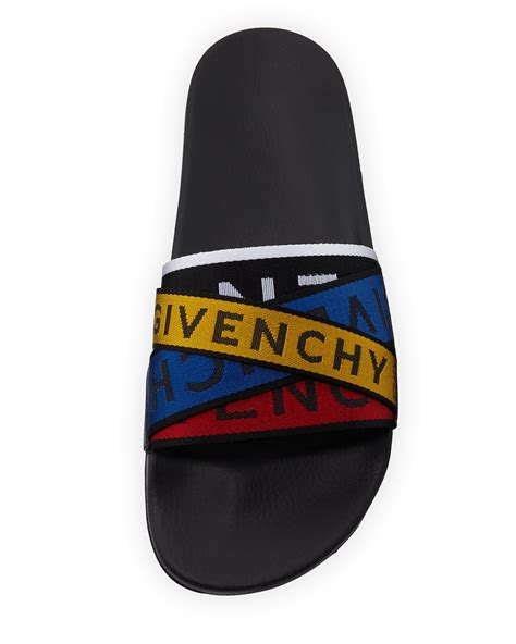 Givenchy Men's Logo Band Pool Slide Sandals 